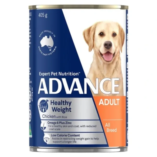 Advance Canine Weight Control All Breed Chicken Rice 405gm x 12 cans - Pet Home | The Perfect Pet Supplies Shopping Experience