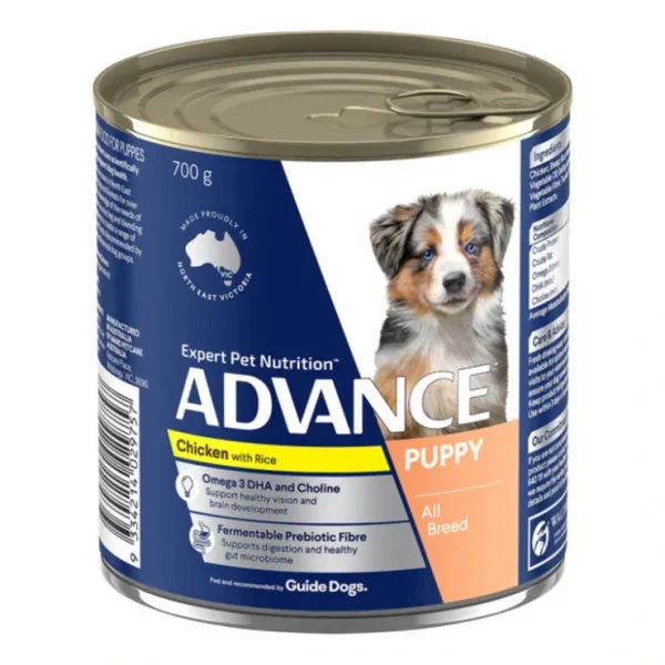 Advance Puppy Chicken & Rice Cans 700gm x 12 - Pet Home | The Perfect Pet Supplies Shopping Experience
