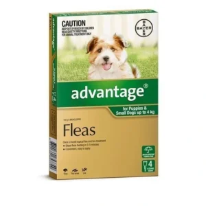 Advantage Green 4pk Dogs up to 4kg - Pet Home | The Perfect Pet Supplies Shopping Experience