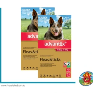 Advantix Red Dogs 10-25kg 12 pck (2 x 6 packs) Flea and Tick Control - Pet Home | The Perfect Pet Supplies Shopping Experience
