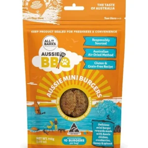 All Barks Aussie Mini Burgers Chicken & Superfood Dog Treats 110G - Pet Home | The Perfect Pet Supplies Shopping Experience