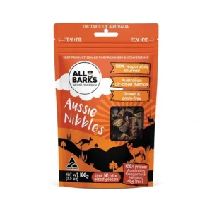 All Barks Aussie Nibbles Kangaroo & Venison 100G (Approx. 80 Nibbles) - Pet Home | The Perfect Pet Supplies Shopping Experience