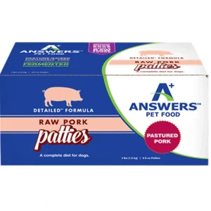 Answers Pet Food Detailed Pork Formula for Dogs - Patties - Pet Home | The Perfect Pet Supplies Shopping Experience