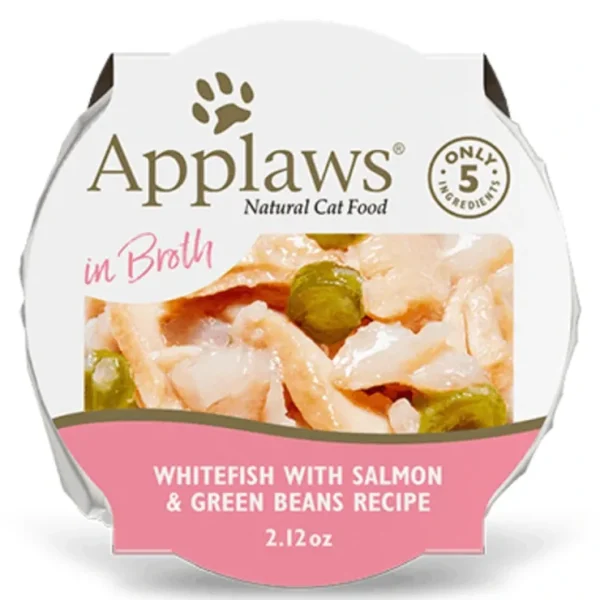 Applaws Natural Wet Cat Food Whitefish with Salmon & Green Beans in Broth Pot - Pet Home | The Perfect Pet Supplies Shopping Experience