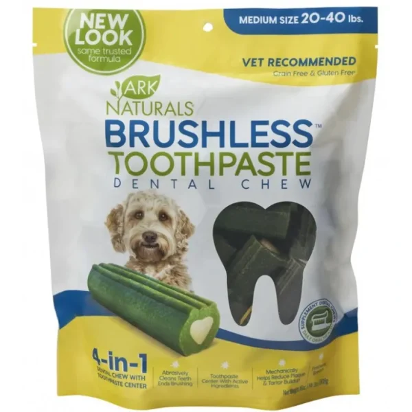 Ark Naturals BREATH-LESS Brushless-Toothpaste Medium Dog Treats - Pet Home | The Perfect Pet Supplies Shopping Experience