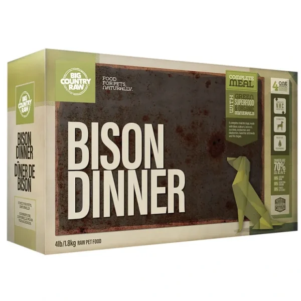 Big Country Raw, Bison Dinner - 4 lb - Frozen Dog Food - Pet Home | The Perfect Pet Supplies Shopping Experience