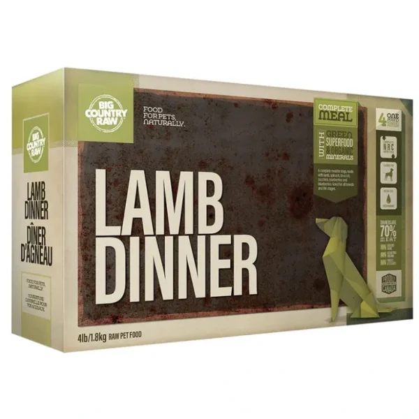 Big Country Raw, Lamb Dinner - 4 lb - Frozen Dog Food - Pet Home | The Perfect Pet Supplies Shopping Experience