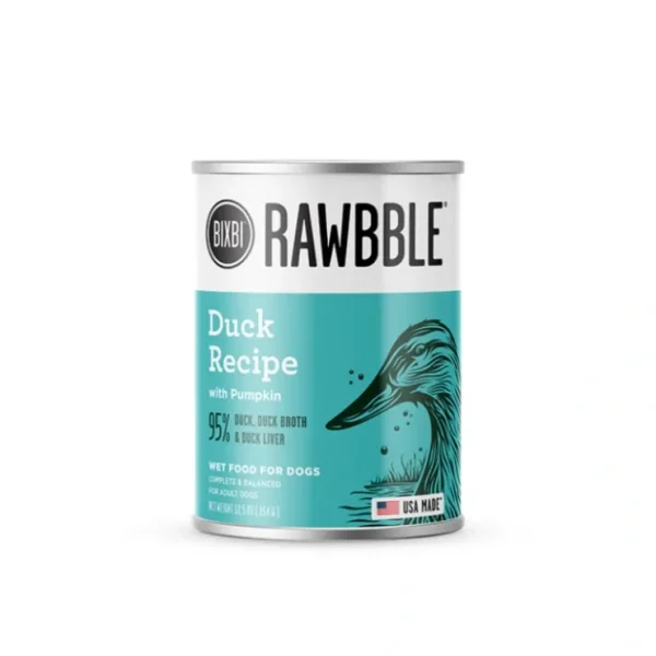 BIXBI Rawbble Wet Food for Dogs Duck Pat Recipe (12 oz) - Pet Home | The Perfect Pet Supplies Shopping Experience