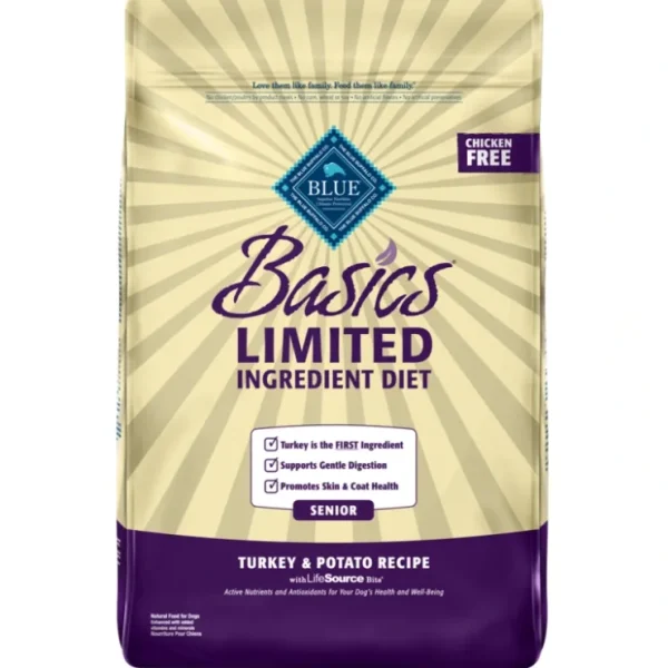 Blue Buffalo Basics Senior Turkey &Potato Recipe Dry Dog Food - Pet Home | The Perfect Pet Supplies Shopping Experience