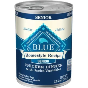 Blue Buffalo Homestyle Senior Dinner Chicken with Garden Vegetables &Brown Rice Canned Dog Food - Pet Home | The Perfect Pet Supplies Shopping Experience