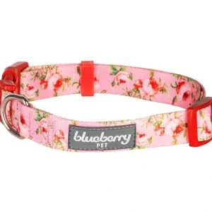 Blueberry Pet Spring Scent Inspired Floral Rose Adjustable Dog Collar, Baby Pink - Pet Home | The Perfect Pet Supplies Shopping Experience