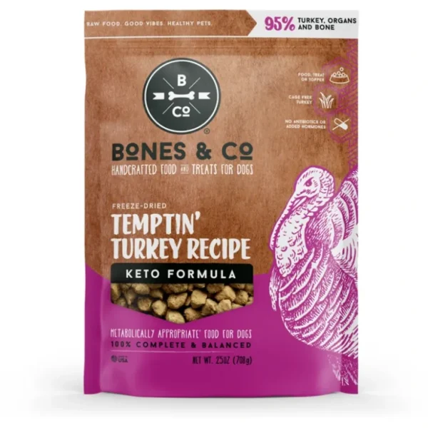 Bones & Co. Temptin Turkey Freeze-Dried Keto Formula - Pet Home | The Perfect Pet Supplies Shopping Experience