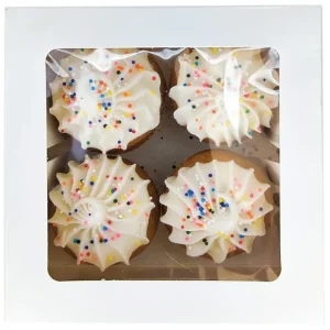 Bosco & Roxy's, Sprinkled Vanilla Medium Cupcake - 4pk - Dog Biscuit - Pet Home | The Perfect Pet Supplies Shopping Experience