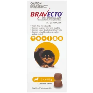 Bravecto Chews for Very Small Dogs 2-4.5kg x 2 Chews (6 months prevention) - Pet Home | The Perfect Pet Supplies Shopping Experience