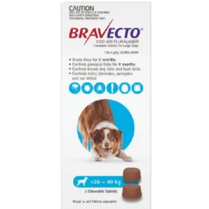 Bravecto for Large Dogs 20 - 40kg x 2 Chews (6 months prevention) - Pet Home | The Perfect Pet Supplies Shopping Experience