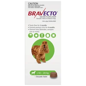 Bravecto for Medium Dogs 10 -20kg Single Chew - Pet Home | The Perfect Pet Supplies Shopping Experience