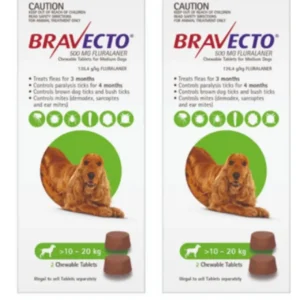 Bravecto for Medium Dogs 10 -20kg x 4 Chews (12 months protection) - Pet Home | The Perfect Pet Supplies Shopping Experience