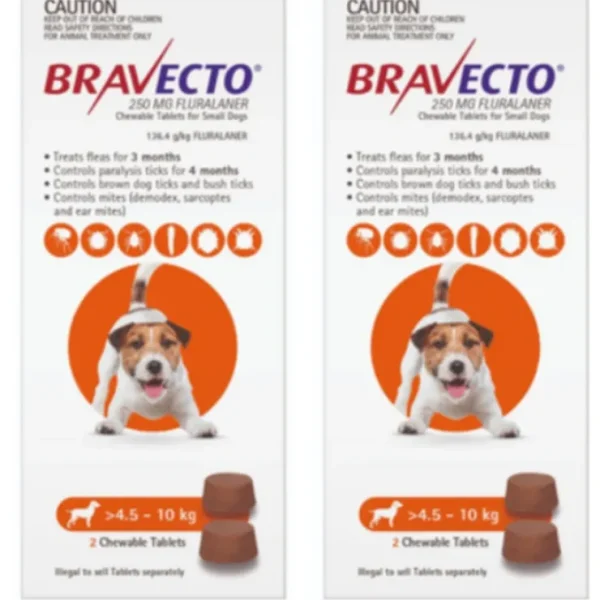 Bravecto for Small Dogs 4.5-10kg x 4 Chews (12 month treatment pack) - Pet Home | The Perfect Pet Supplies Shopping Experience
