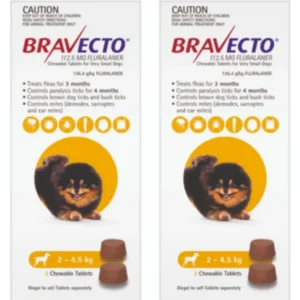 Bravecto for Very Small Dogs 2-4.5kg x 4 Chews (12 months prevention) - Pet Home | The Perfect Pet Supplies Shopping Experience