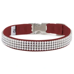 Burgundy 4 Row Giltmore Perfect Fit Collar - Pet Home | The Perfect Pet Supplies Shopping Experience