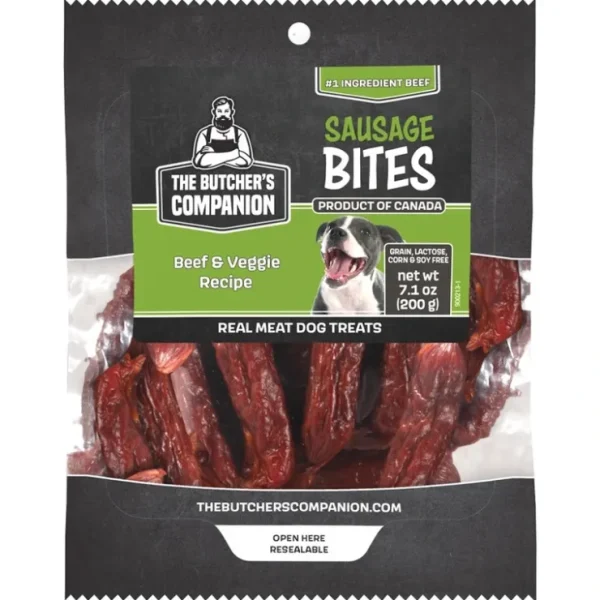 Butcher's Companion Dog Sausage Bites Beef & Veg 7.1oz - Pet Home | The Perfect Pet Supplies Shopping Experience
