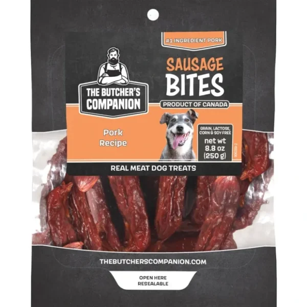Butcher's Companion Dog Sausage Bites Pork 8.8oz - Pet Home | The Perfect Pet Supplies Shopping Experience