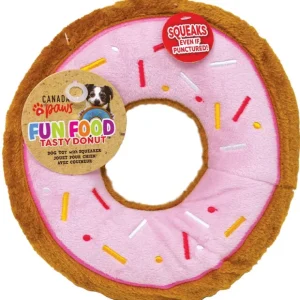 Canada Paws, Tasty Donuts - Pink - 9" - Plush Dog Toy - Pet Home | The Perfect Pet Supplies Shopping Experience