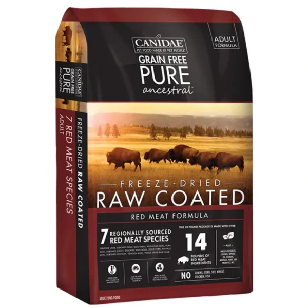 Canidae PURE Ancestral Grain Free Red Meat recipe with Lamb, Goat, &Wild Boar Raw Coated Dry Dog Food - Pet Home | The Perfect Pet Supplies Shopping Experience