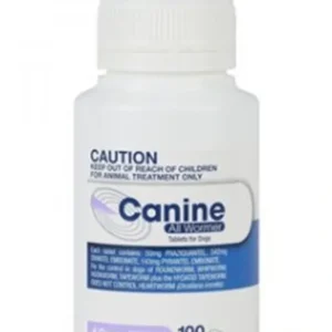 Canine All Wormer 10kg bottle of 100 tablets Zoo Pets (valueplus) - Pet Home | The Perfect Pet Supplies Shopping Experience
