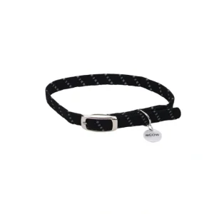Cat Collar - Reflective Stretch - Black w/Charm - 3/8x10" - Pet Home | The Perfect Pet Supplies Shopping Experience
