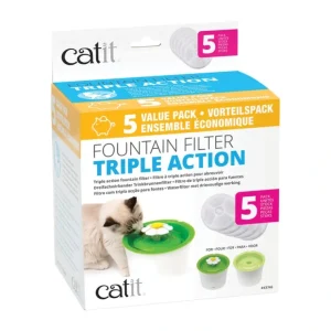 Catit 2.0 , Senses Triple Action Fountain Filter - 5 Pk - Pet Home | The Perfect Pet Supplies Shopping Experience