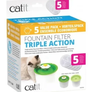Catit 2.0 Senses Flower Water Fountain Water Softening Filter Set 5 Pack - Pet Home | The Perfect Pet Supplies Shopping Experience