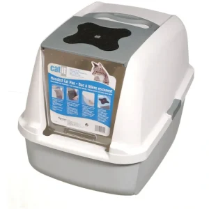 Catit, Hooded Litter Pan - Grey & White - Pet Home | The Perfect Pet Supplies Shopping Experience