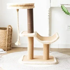 Catry, Cradle-Beige Cat Tree Cradle Bed with Recycled Paper Scratching - Pet Home | The Perfect Pet Supplies Shopping Experience