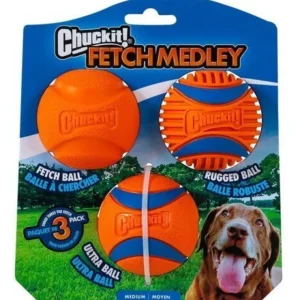 Chuckit! Fetch Medley Balls Gen3 Medium 6Cm - 3Pk - Pet Home | The Perfect Pet Supplies Shopping Experience