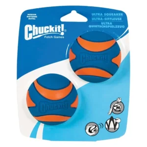 Chuckit!, Ultra Squeaker Ball - Medium - 2 Pk - Toss Dog Toy - Pet Home | The Perfect Pet Supplies Shopping Experience