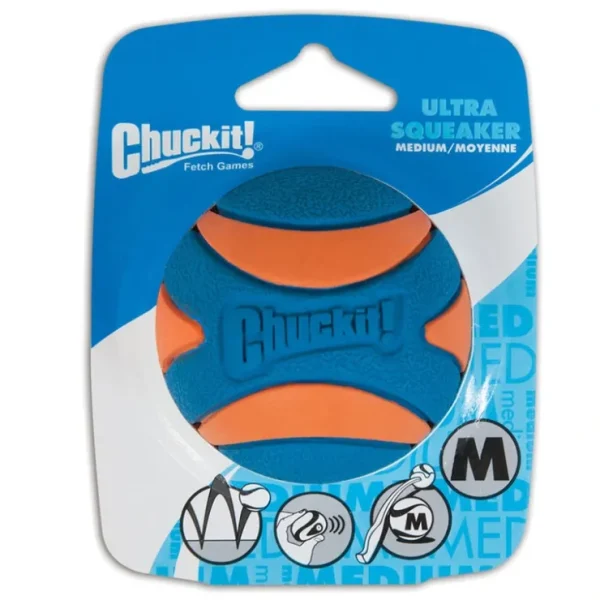 Chuckit!, Ultra Squeaker Ball - Medium - Toss Dog Toy - Pet Home | The Perfect Pet Supplies Shopping Experience
