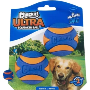 Chuckit! Ultra Squeaker Ball Medium 6Cm - 2Pk - Pet Home | The Perfect Pet Supplies Shopping Experience