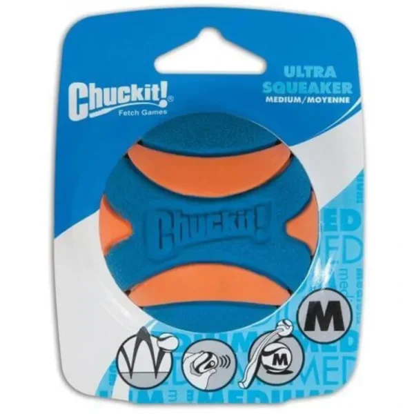 Chuckit! Ultra Squeaker Ball Medium 6Cm - 1Pk - Pet Home | The Perfect Pet Supplies Shopping Experience