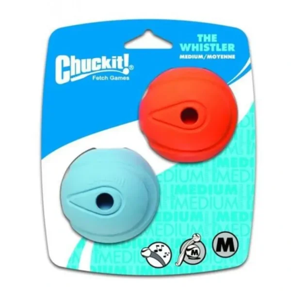 Chuckit! Whistler Ball Medium 6Cm - 2Pk - Pet Home | The Perfect Pet Supplies Shopping Experience