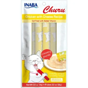 Churu Grain-Free Chicken with Cheese Puree Lickable Cat Treat, 0.5oz - Pet Home | The Perfect Pet Supplies Shopping Experience