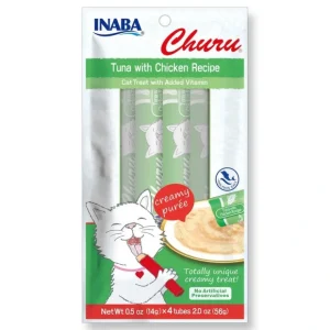 Churu Grain-Free Tuna with Chicken Puree Lickable Cat Treat, 0.5oz - Pet Home | The Perfect Pet Supplies Shopping Experience