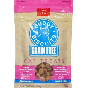 Cloud Star Buddy Biscuits Grain Free Turkey and Cheddar Cat Treats - Pet Home | The Perfect Pet Supplies Shopping Experience