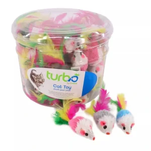 Coastal Pet Products Turbo Mouse with Feathers (Single Count) - Pet Home | The Perfect Pet Supplies Shopping Experience