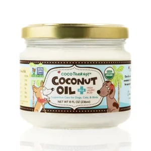 CocoTherapy Virgin Coconut Oil USDA Certified Organic Coconut Oil for Dogs, Cats, & Birds (8 oz Glass Jar) - Pet Home | The Perfect Pet Supplies Shopping Experience