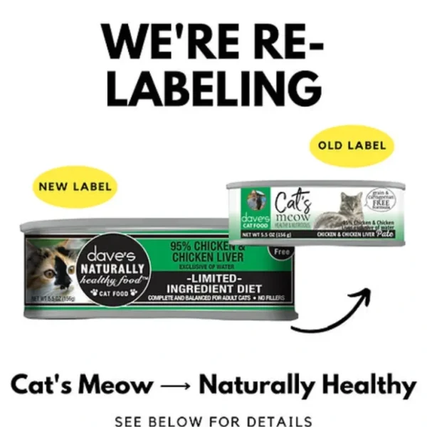 Dave's - Cats Meow 95% Chicken Chicken Liver Pate Wet Cat Food - Pet Home | The Perfect Pet Supplies Shopping Experience