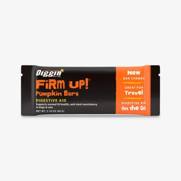 Diggin Your Dog - Firm Up! Pumpkin Bar Digestive Supplement for Cats and Dogs - Pet Home | The Perfect Pet Supplies Shopping Experience