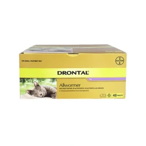 Drontal Cat Ellipsoid 4kg pack of 48 tablets - Pet Home | The Perfect Pet Supplies Shopping Experience