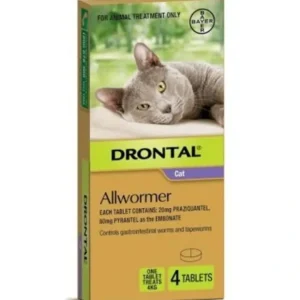 Drontal Cat 4kg Ellipsoid Worming Tablets x 4 - Pet Home | The Perfect Pet Supplies Shopping Experience