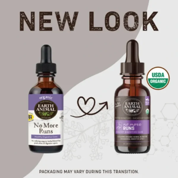 Earth Animal Apothecary No More Runs Organic Herbal Liquid Digestive Supplement For Dogs &Cats (2 oz) - Pet Home | The Perfect Pet Supplies Shopping Experience